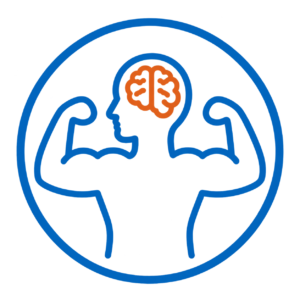 Mind and body icon representing training the body